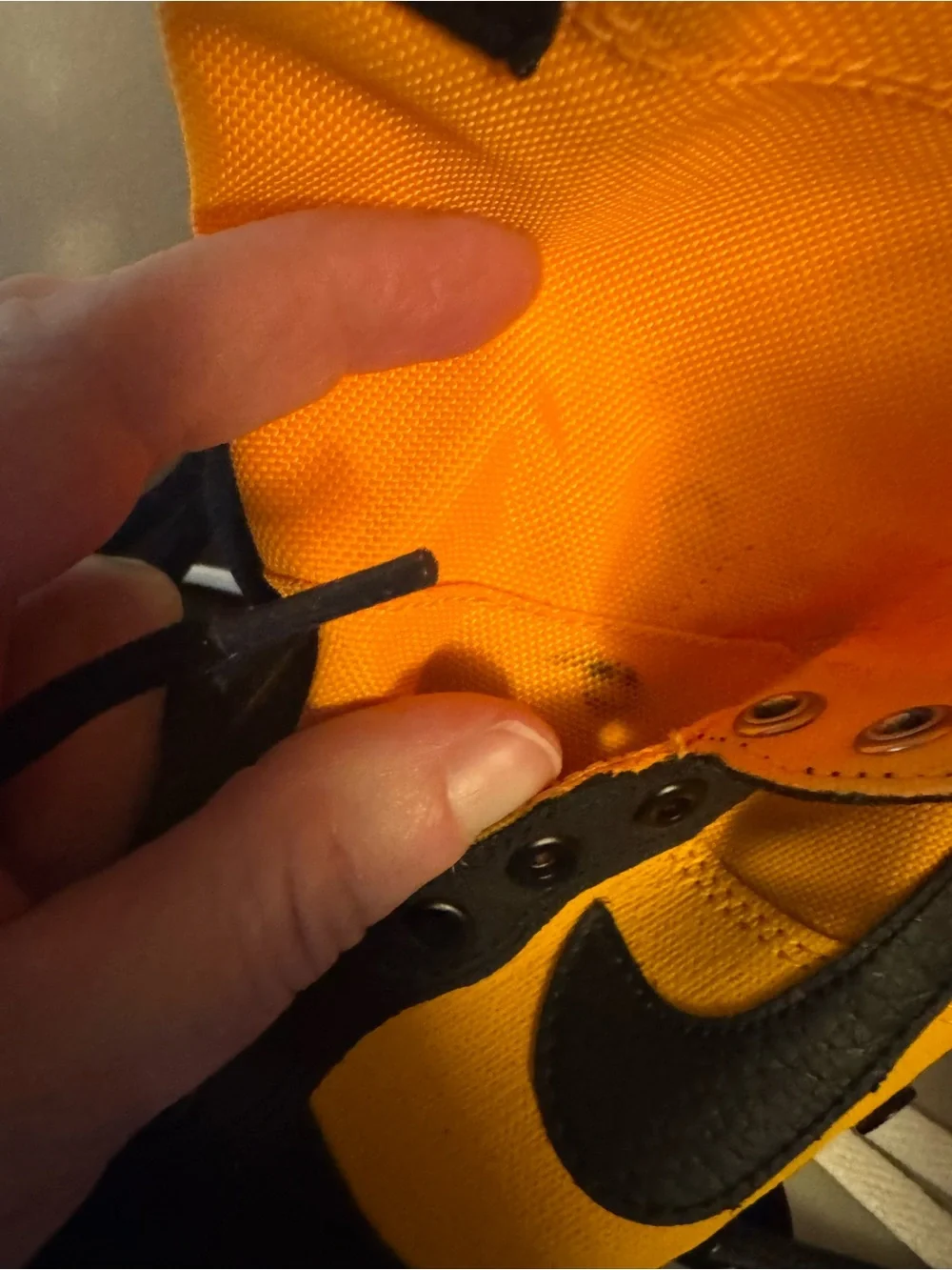 Nike Black and Yellow High-Top Sneakers legit